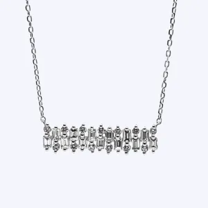 Lola Mixed Shape Diamond Bar Necklace