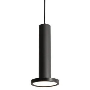 Luna 5 in. LED Pendant Light Black Finish