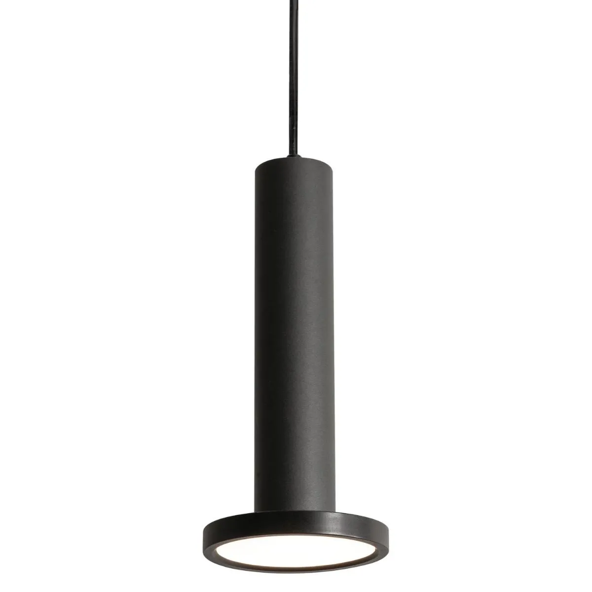 Luna 5 in. LED Pendant Light Black Finish