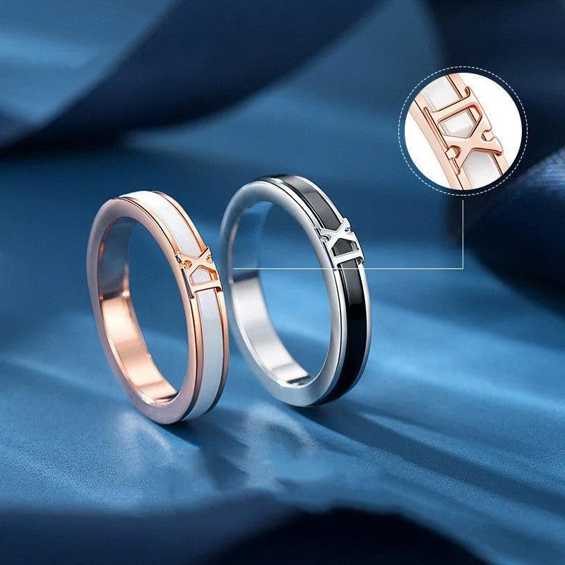 Matching Silver Electroplated Couple Rings - Fashionable All-Matching Design