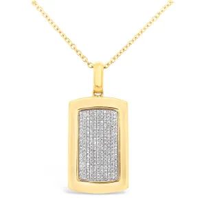 Men's Dog Tag Pendant | 18K Yellow Gold