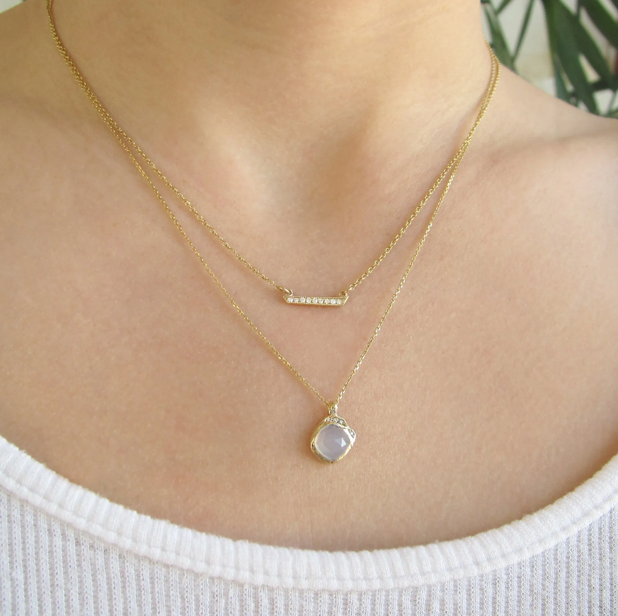 Mini Cove Chalcedony Necklace