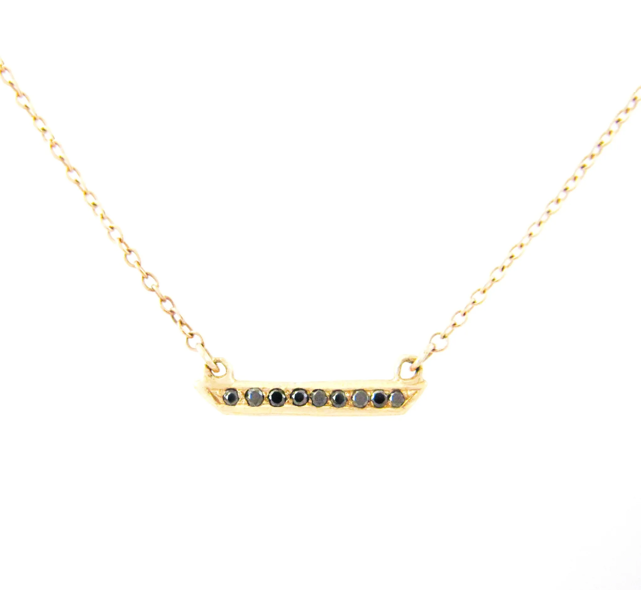 Mini Horizon Black Diamond Necklace