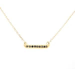 Mini Horizon Black Diamond Necklace