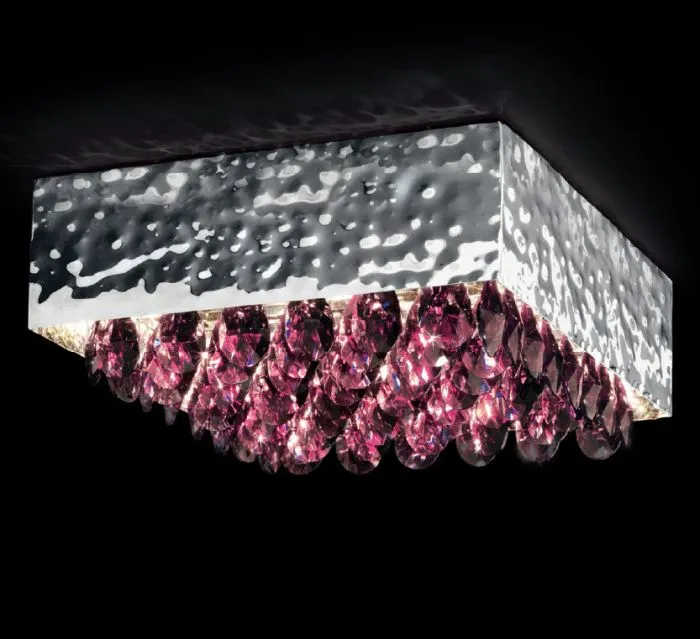 Modern crystal ceiling light in 4 colours