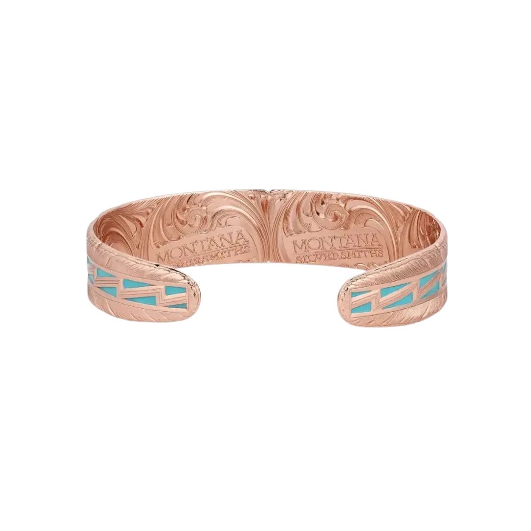 Montana Women's Narrow Emma's Sunlight Cuff Rose Gold Bracelet