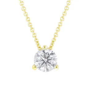 Naked Solitaire Diamond Necklace 1/2ct