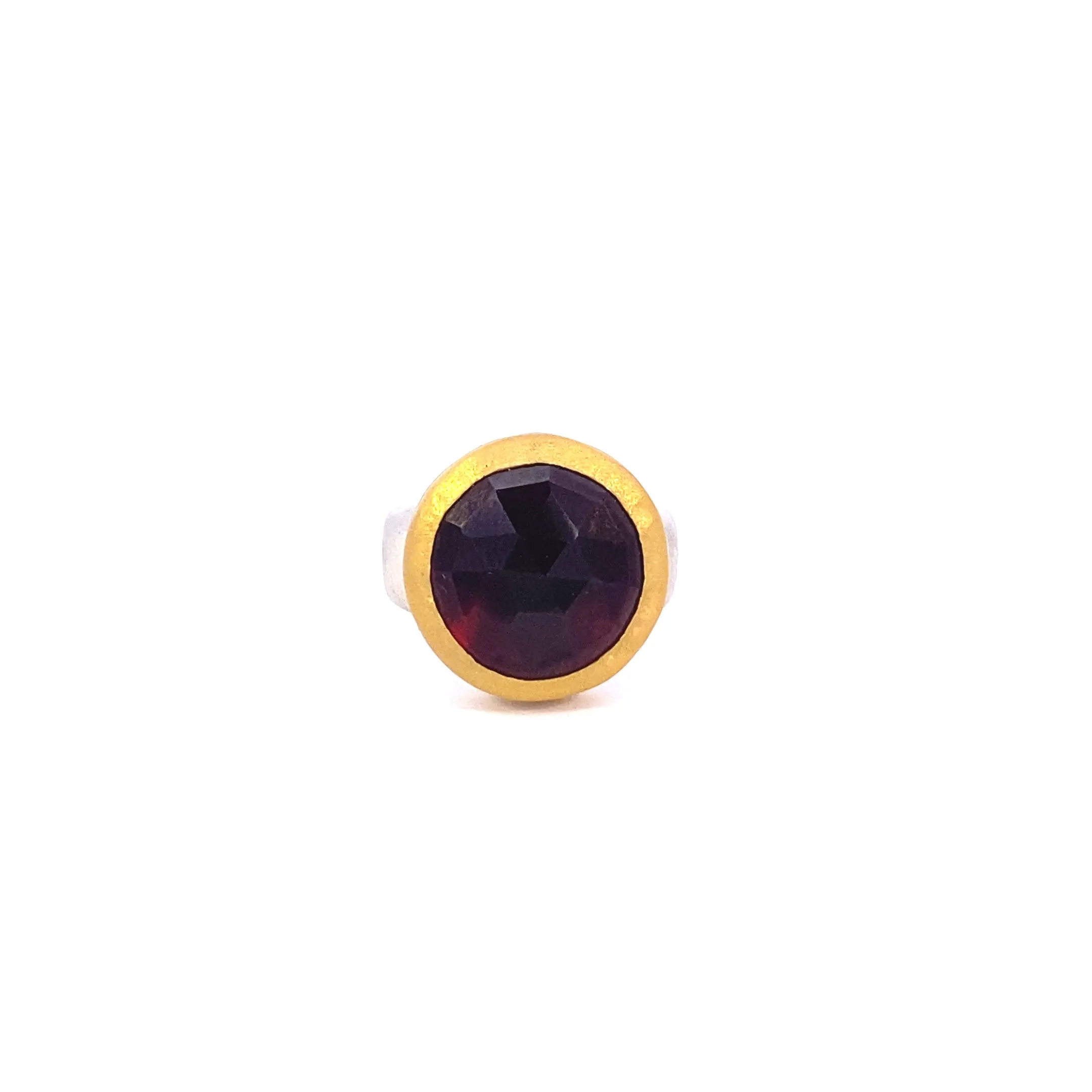 Nava Zahavi Yellow Gold Garnet Ring