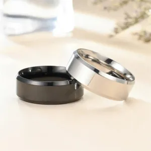 New Stainless Steel Rings Simple Titanium Steel Ring Trendy Personality Metal Ring For Women Men Party Jewelry Punk Accessories