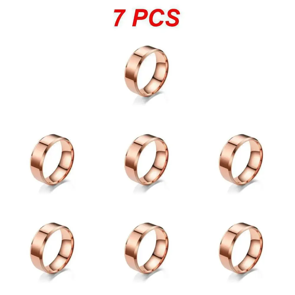 New Stainless Steel Rings Simple Titanium Steel Ring Trendy Personality Metal Ring For Women Men Party Jewelry Punk Accessories