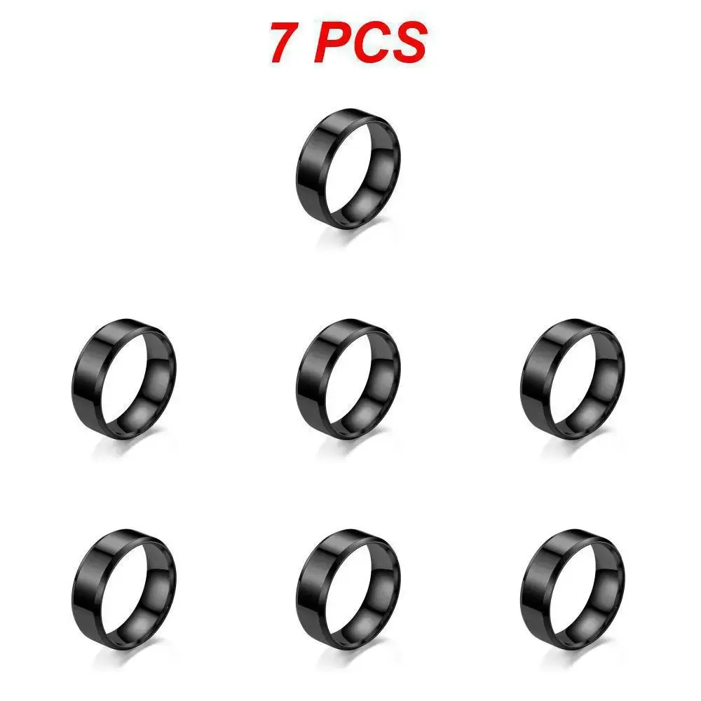 New Stainless Steel Rings Simple Titanium Steel Ring Trendy Personality Metal Ring For Women Men Party Jewelry Punk Accessories