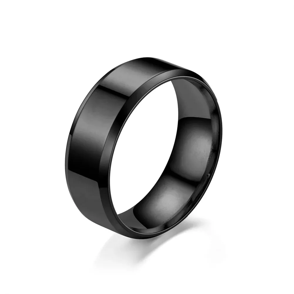 New Stainless Steel Rings Simple Titanium Steel Ring Trendy Personality Metal Ring For Women Men Party Jewelry Punk Accessories