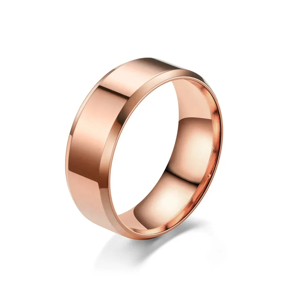 New Stainless Steel Rings Simple Titanium Steel Ring Trendy Personality Metal Ring For Women Men Party Jewelry Punk Accessories