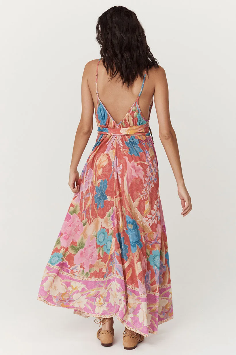 Painter's Garden Strappy Maxi Dress