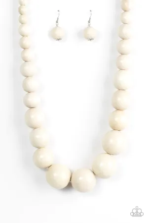 Paparazzi Necklace ~ Effortlessly Everglades - White