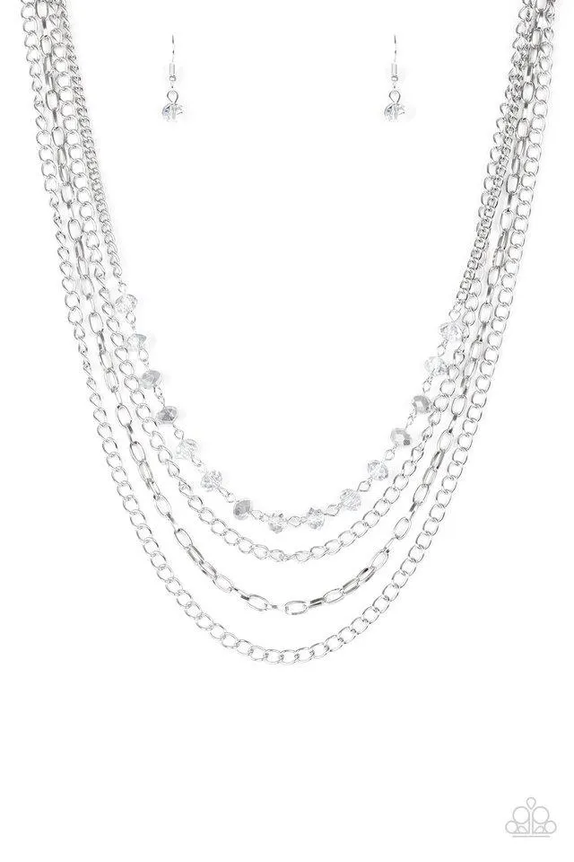 Paparazzi Necklace ~ Extravagant Elegance - Silver