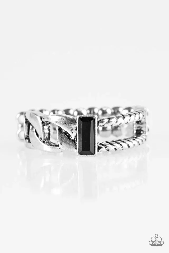 Paparazzi Ring ~ Runway Edge - Black