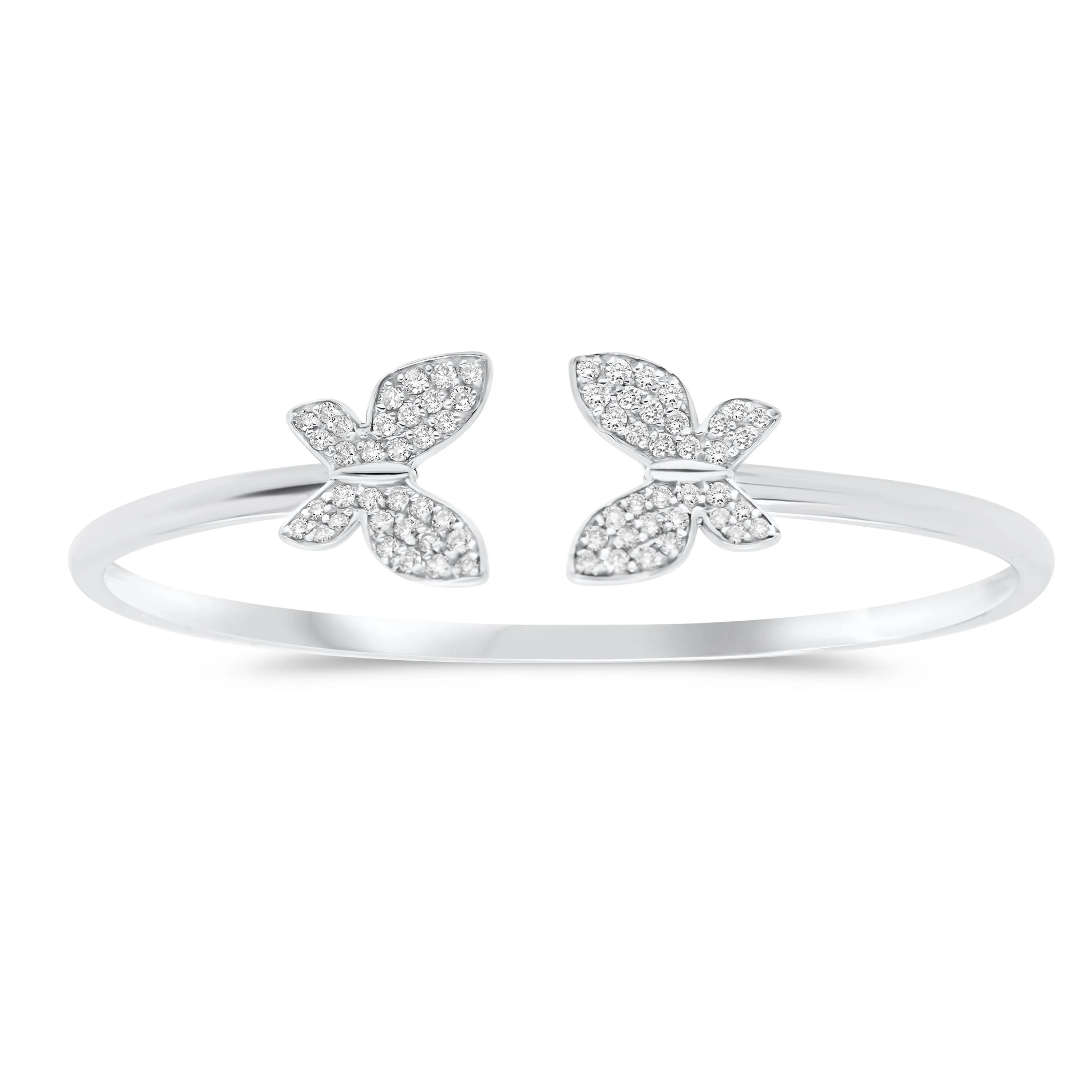 Pave Diamond Butterfly Cuff Bracelet