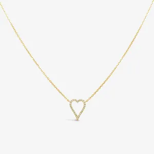 Pave' Open Heart Necklace