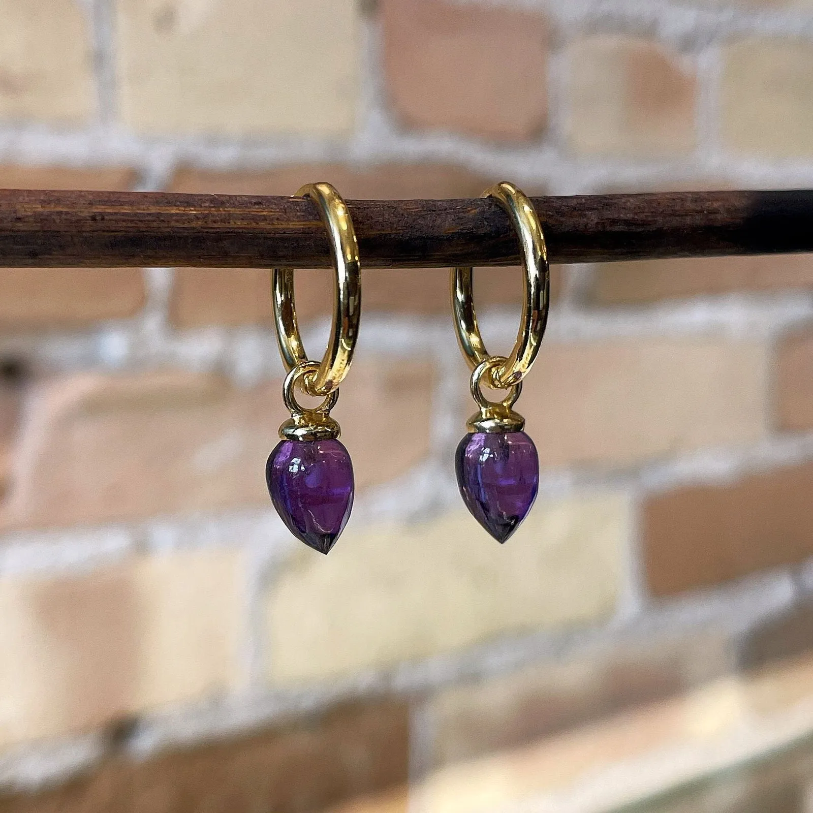 “Pendulum” Amethyst Dangles