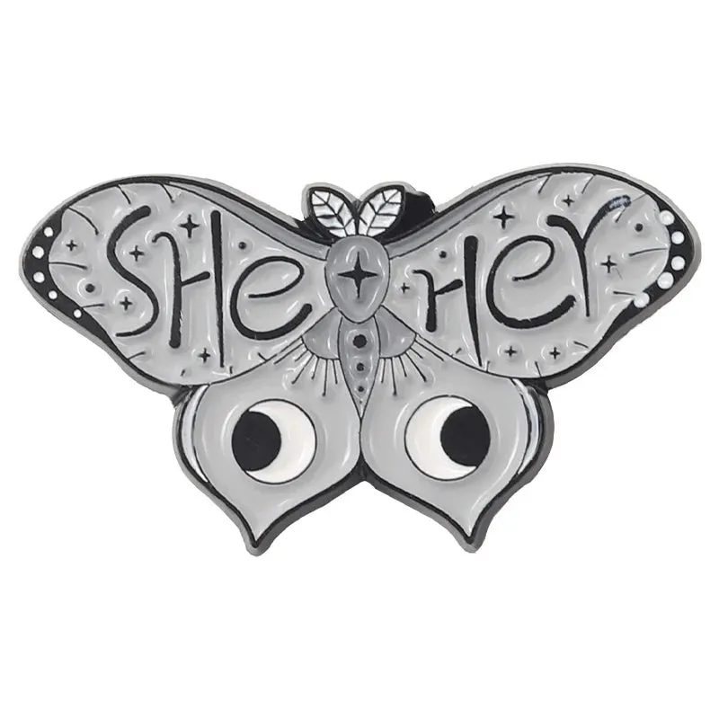 Pronoun Butterfly Enamel Pins