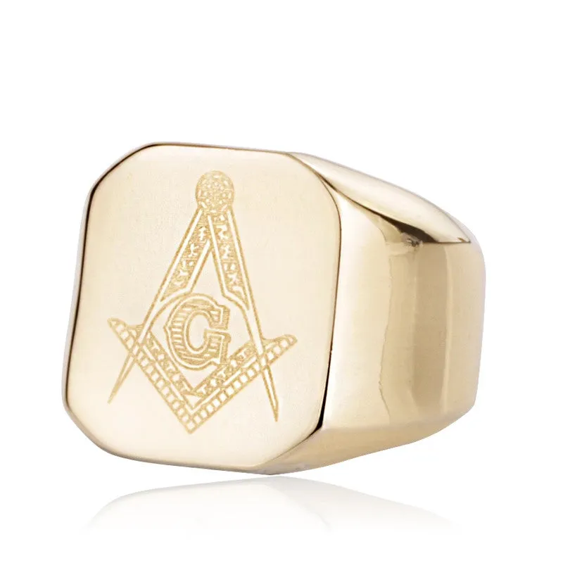 Punk 316L Stainless Steel Masonic Ring for Men master masonic signet ring free mason ring jewelry