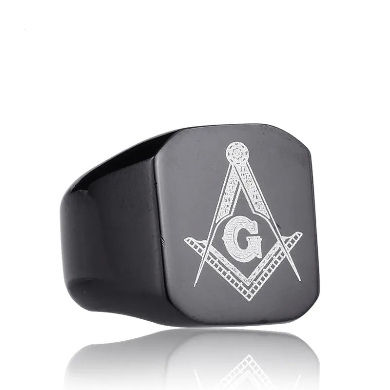 Punk 316L Stainless Steel Masonic Ring for Men master masonic signet ring free mason ring jewelry