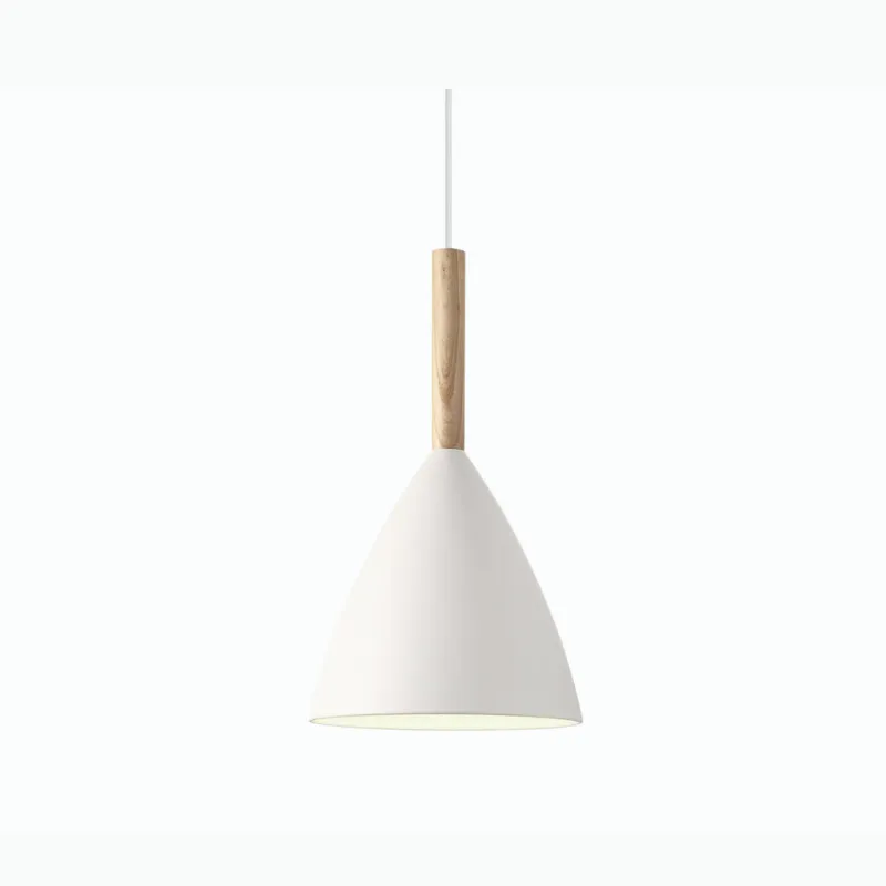 Pure Pendant Light With Timber Accent | Assorted Colours & Sizes