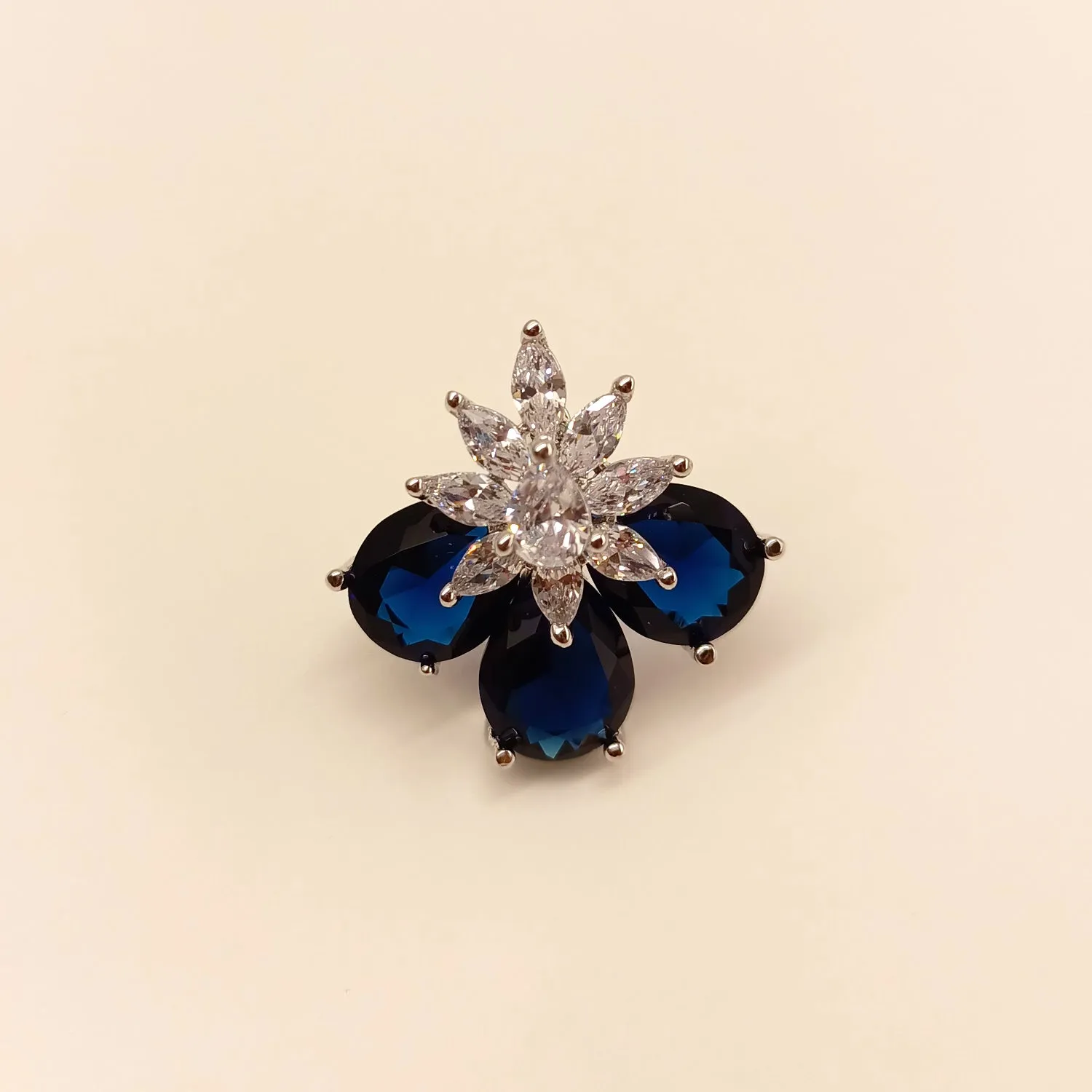 Renuka American Diamond Blue Sapphire Tops