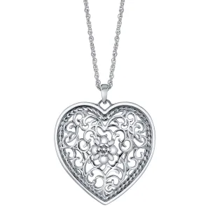 RockLove Jewelry XV Victorian Heart Necklace