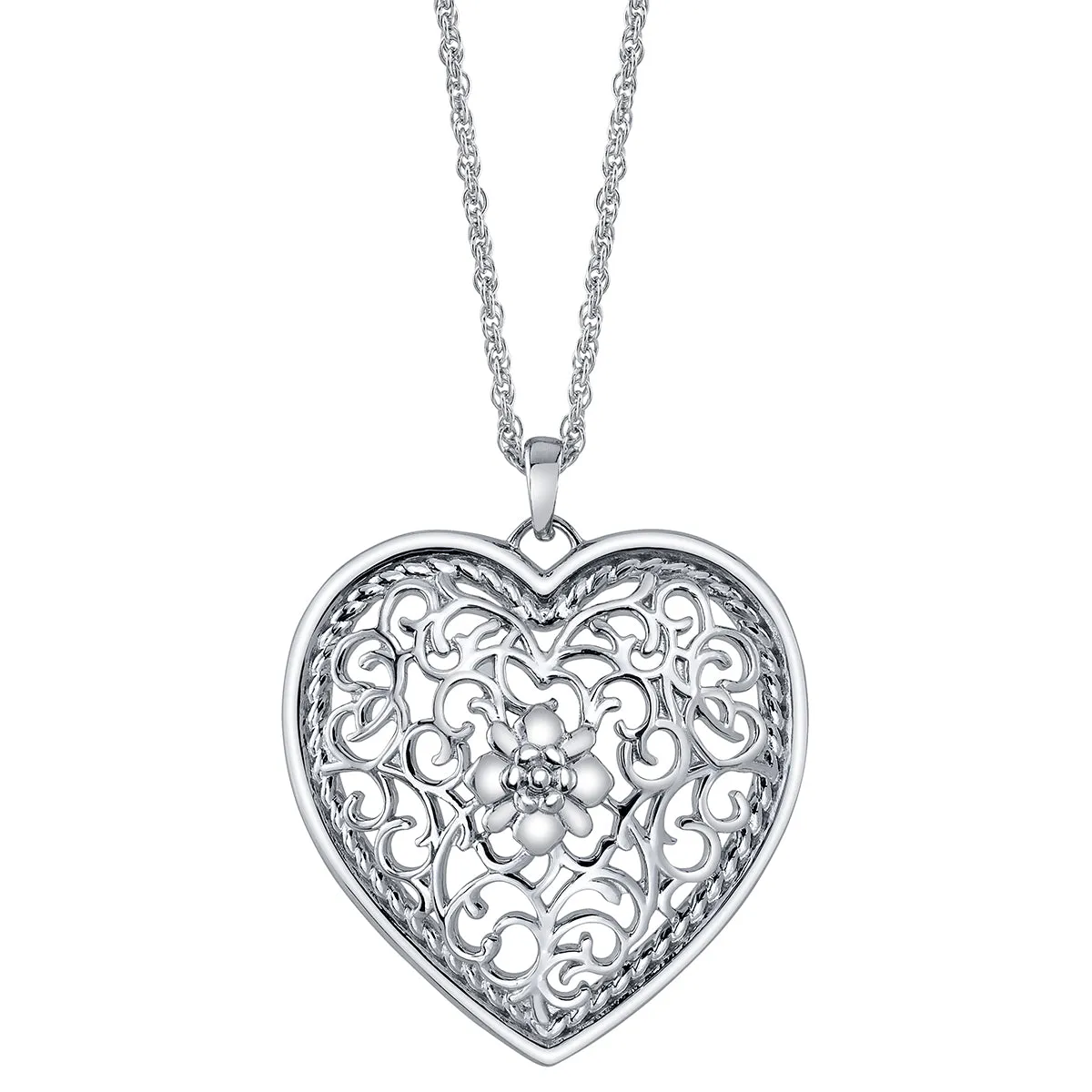 RockLove Jewelry XV Victorian Heart Necklace