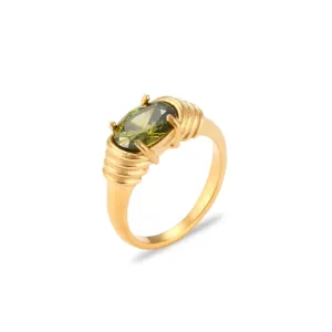 Rosa Gem Ring - Green