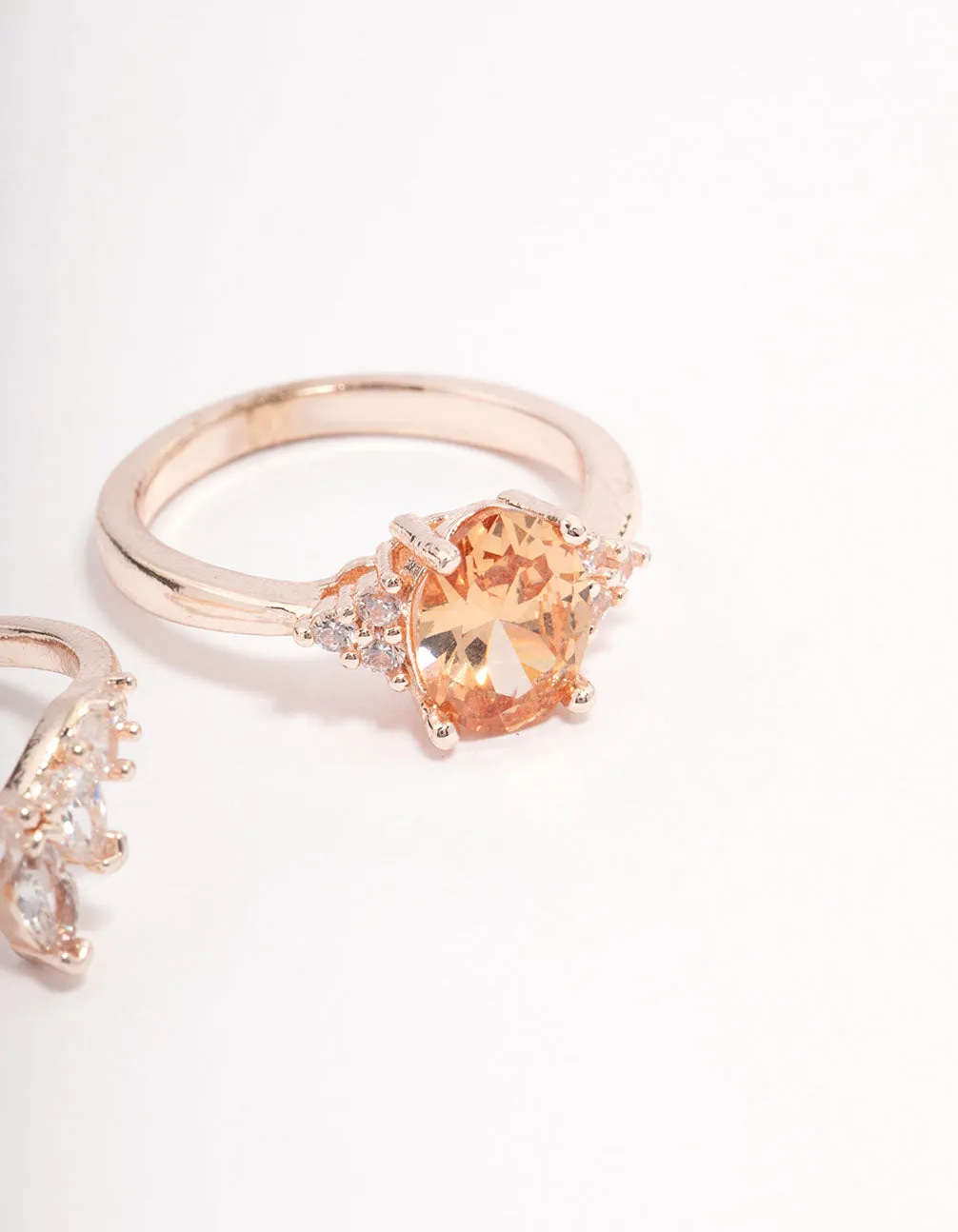 Rose Gold Arched Ring Pack