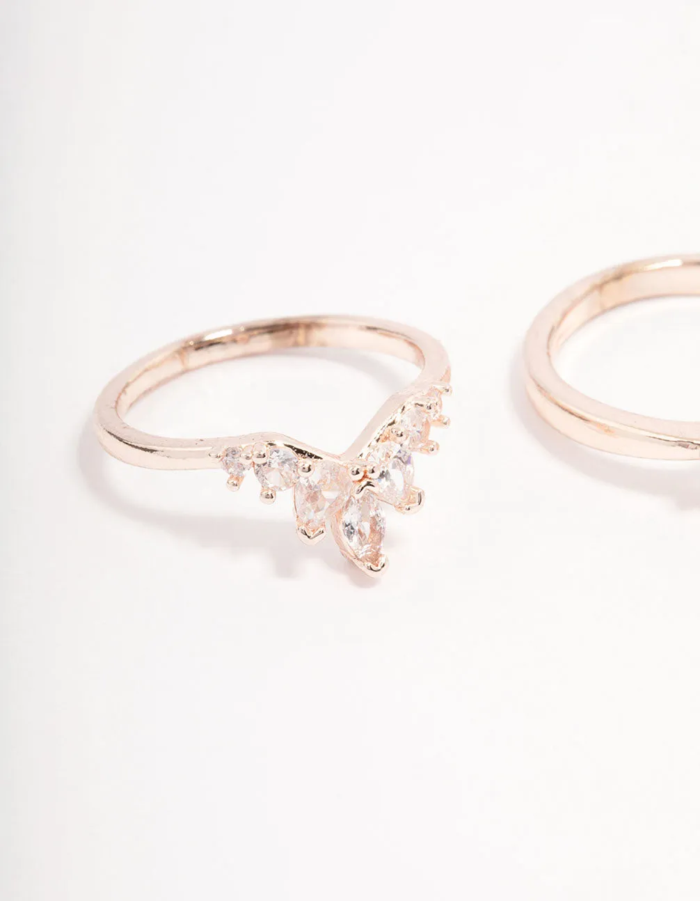 Rose Gold Arched Ring Pack