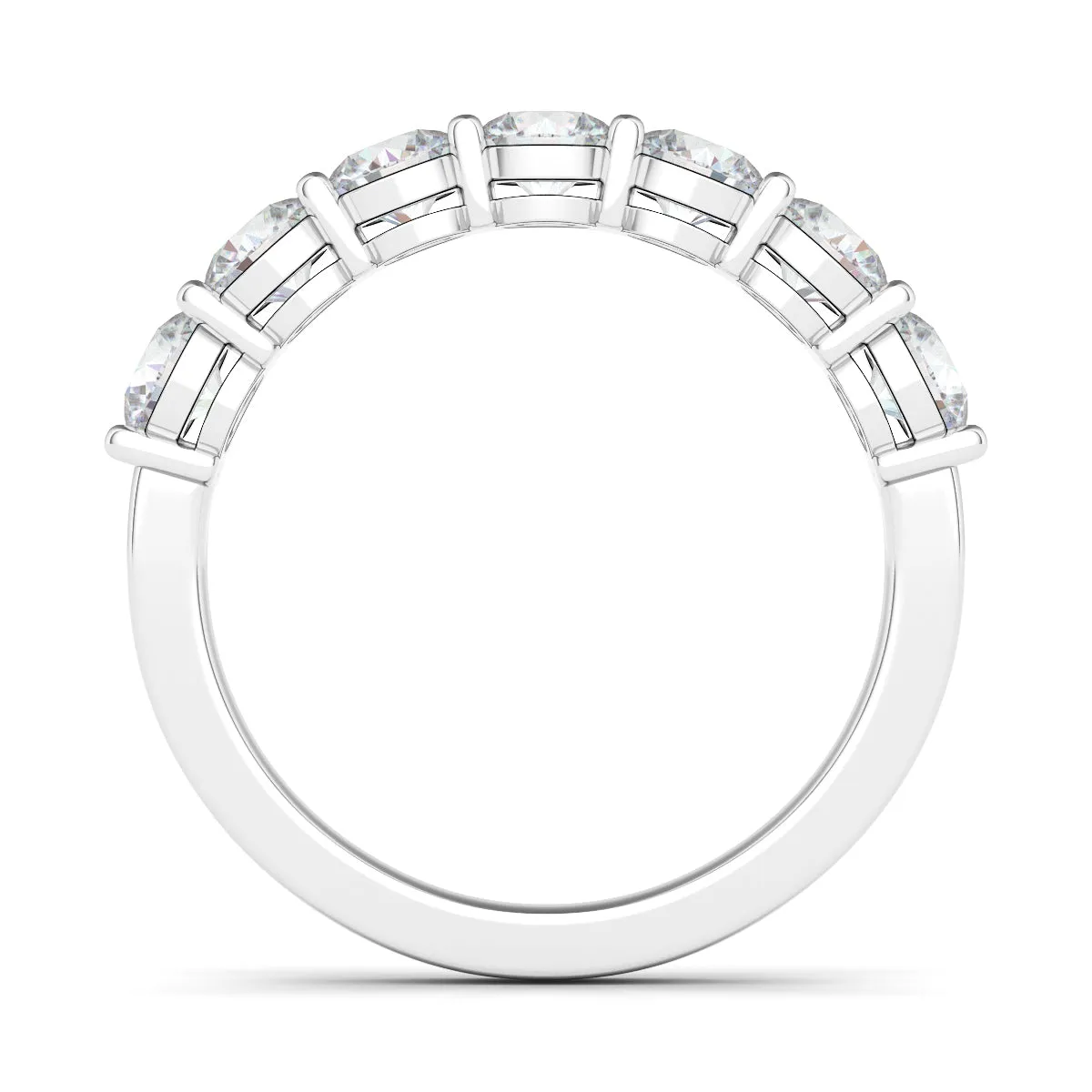 Round Brilliant Half Eternity Diamond Band