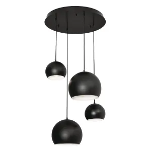 Roxy 24 in. 4 Lights Pendant Light Black Finish