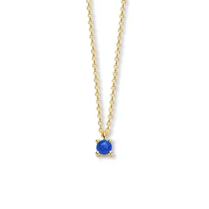 September Birthstone Necklace 14K Yellow Gold