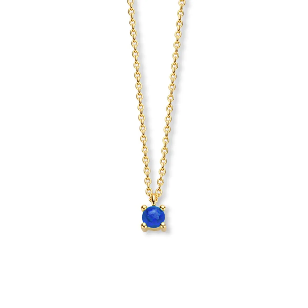 September Birthstone Necklace 14K Yellow Gold