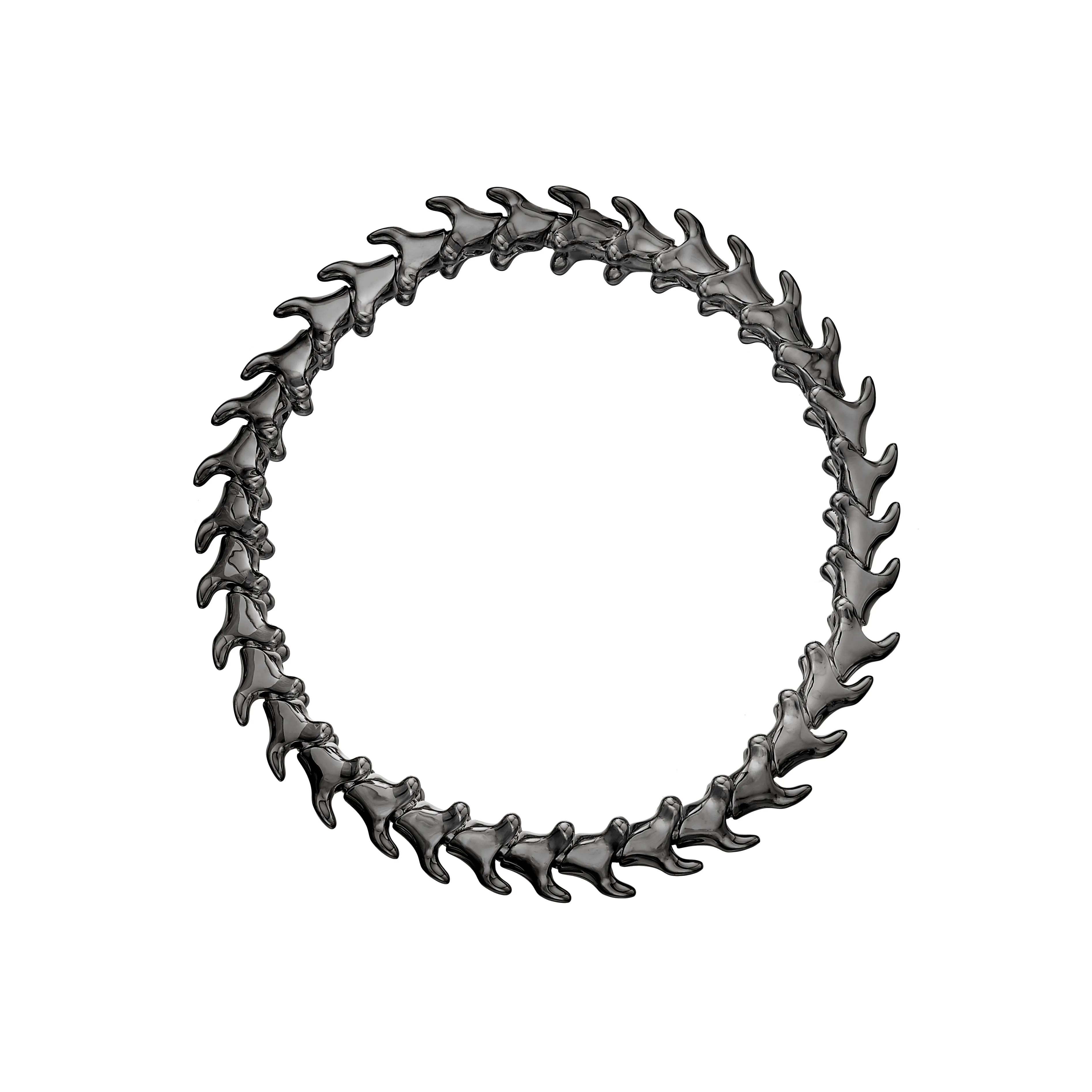 Serpent's Trace Slim Bracelet - Silver Black Rhodium