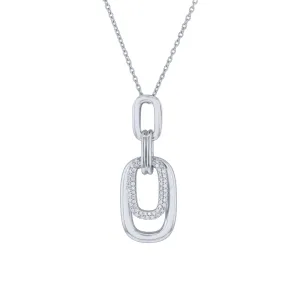 Silver Link Diamond Necklace