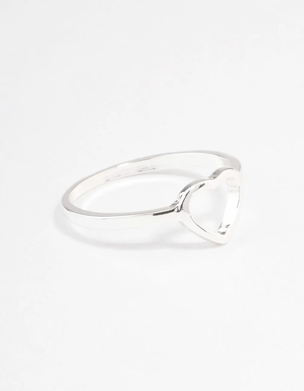 Silver Open Heart Ring