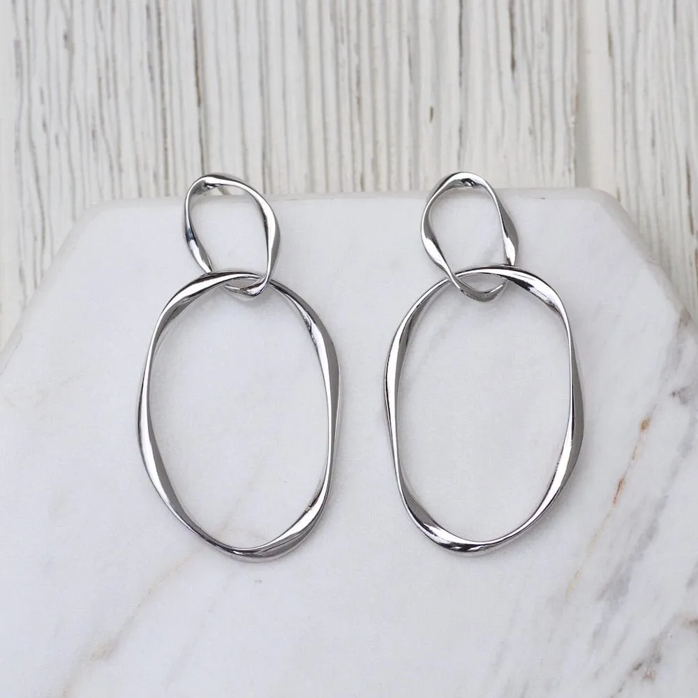 Silver Swirl Nexus Earrings