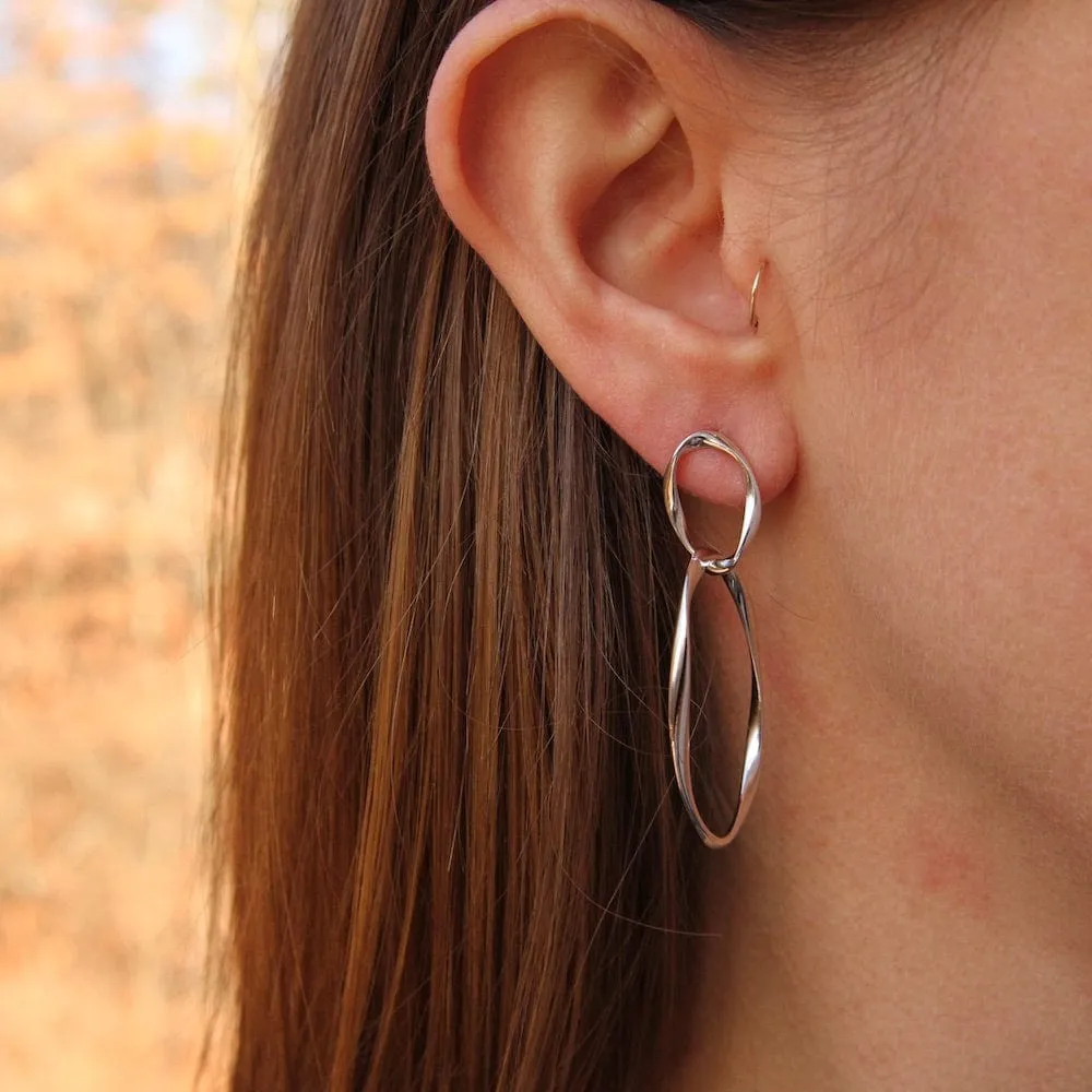 Silver Swirl Nexus Earrings