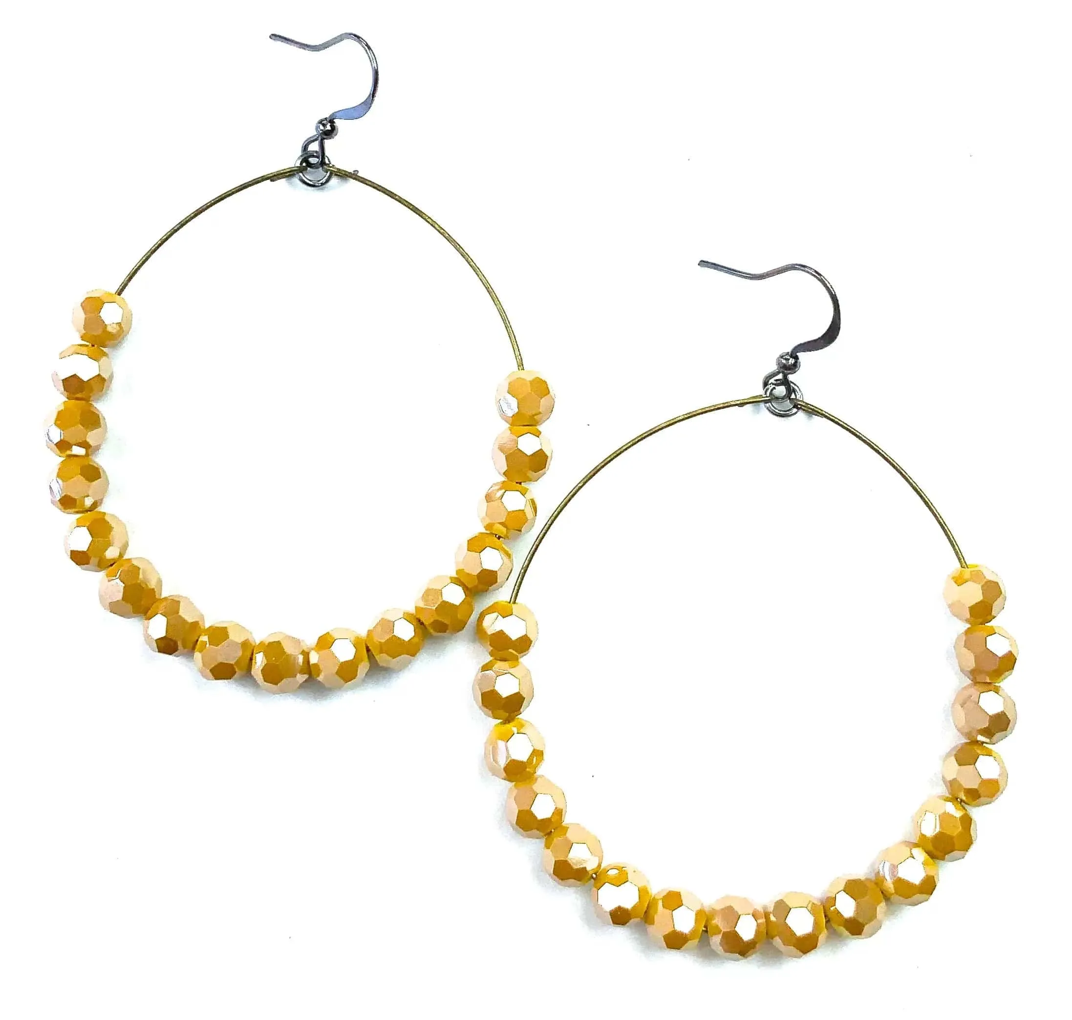 Simple Beaded Drop Earrings