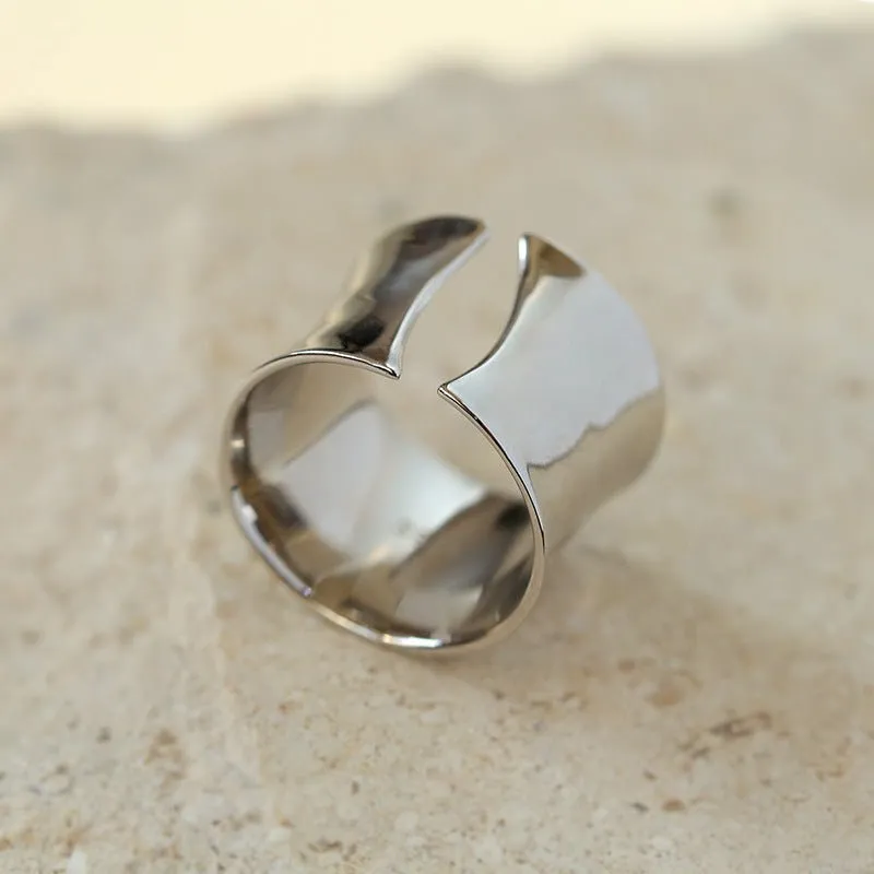 Simple Glossy Wide Open Ring