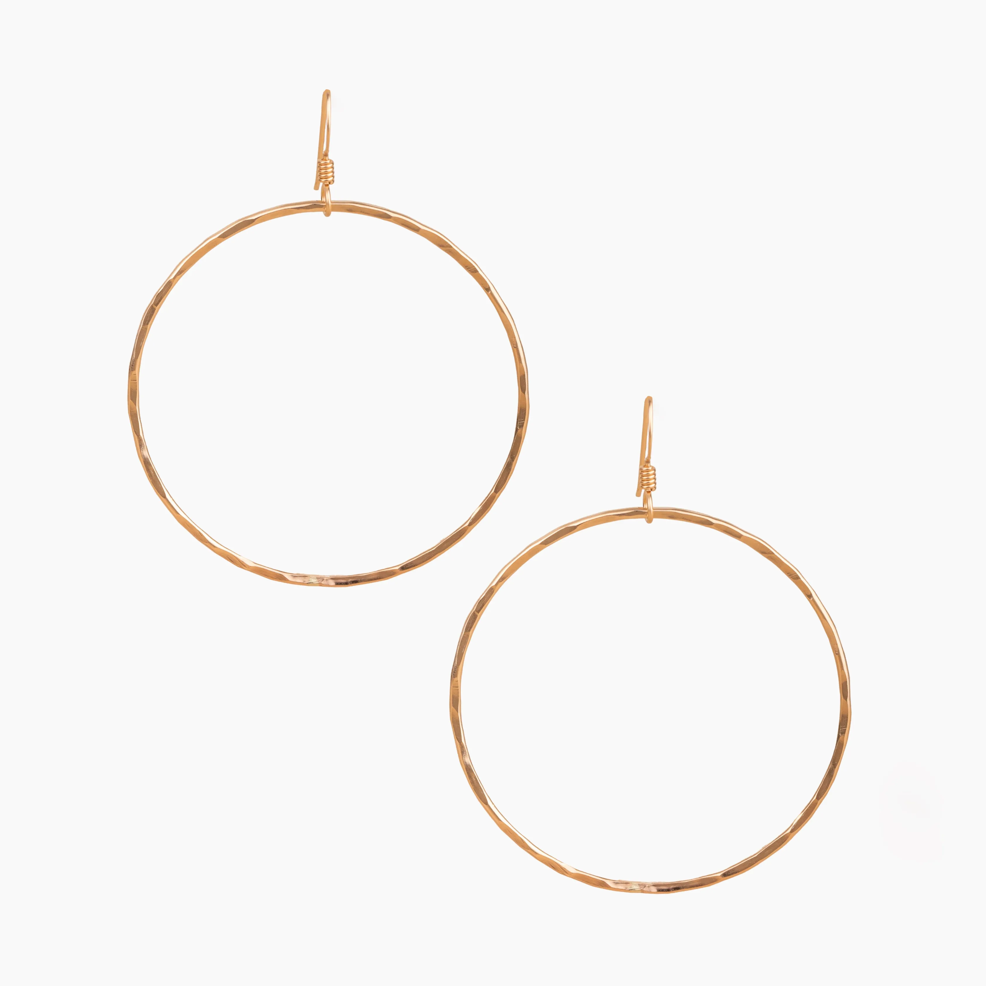 Simple Hammered Hoop Earrings