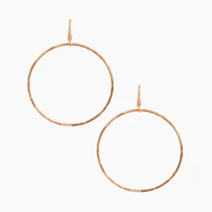 Simple Hammered Hoop Earrings