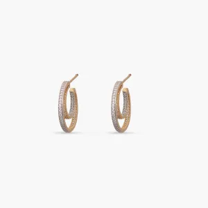 Simple Hoop CZ Earrings