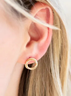 Simple Radiance Gold Earrings