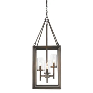 SMYTH 3 LIGHT PENDANT, GUNMETAL BRONZE